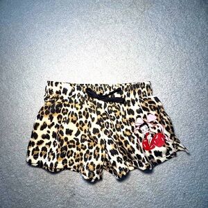 Betty Boop Leopard Print Shorts with pink Bow